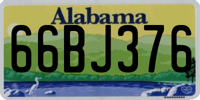 AL license plate 66BJ376