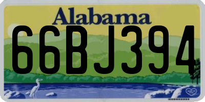AL license plate 66BJ394
