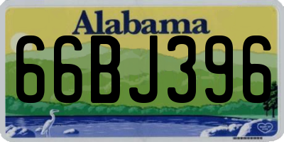 AL license plate 66BJ396