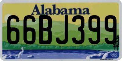 AL license plate 66BJ399