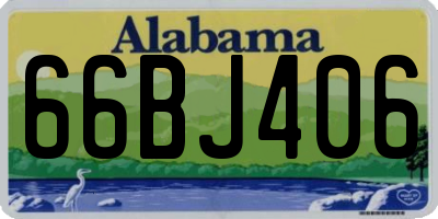 AL license plate 66BJ406