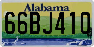 AL license plate 66BJ410