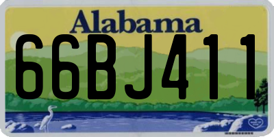 AL license plate 66BJ411