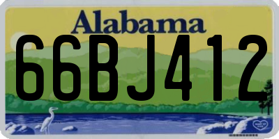 AL license plate 66BJ412