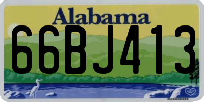 AL license plate 66BJ413