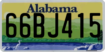 AL license plate 66BJ415