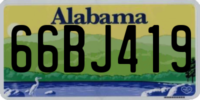 AL license plate 66BJ419