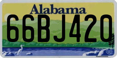AL license plate 66BJ420