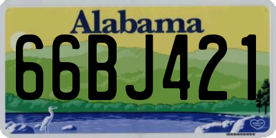AL license plate 66BJ421