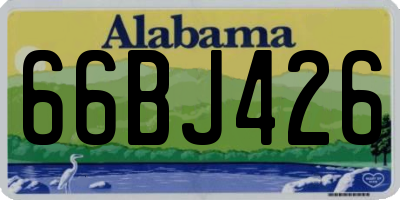 AL license plate 66BJ426