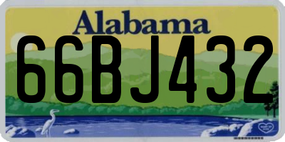 AL license plate 66BJ432