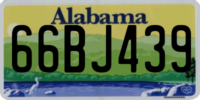 AL license plate 66BJ439