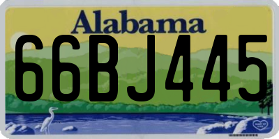 AL license plate 66BJ445