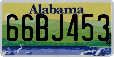 AL license plate 66BJ453