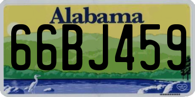 AL license plate 66BJ459