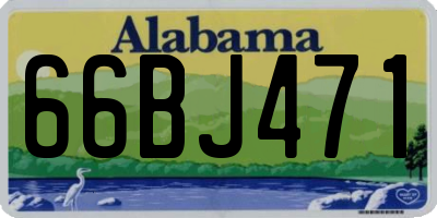 AL license plate 66BJ471