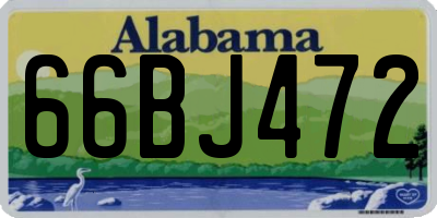 AL license plate 66BJ472