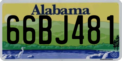 AL license plate 66BJ481