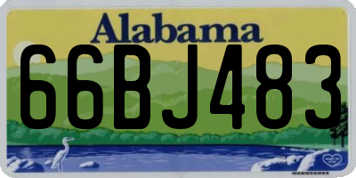 AL license plate 66BJ483