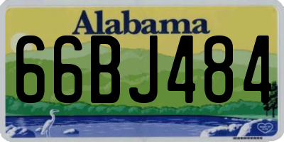 AL license plate 66BJ484