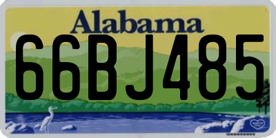 AL license plate 66BJ485