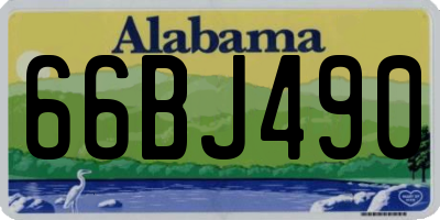 AL license plate 66BJ490