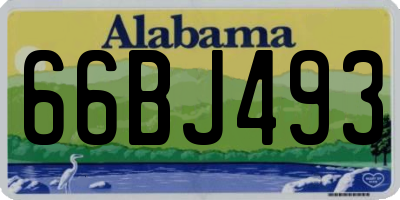 AL license plate 66BJ493