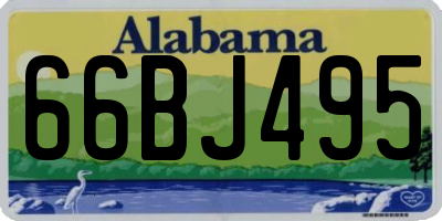 AL license plate 66BJ495