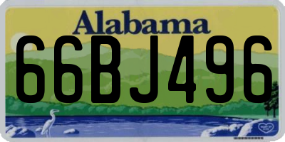 AL license plate 66BJ496