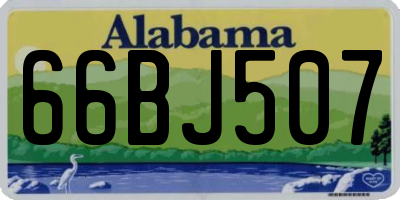 AL license plate 66BJ507