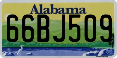 AL license plate 66BJ509