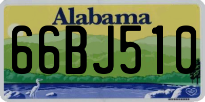 AL license plate 66BJ510