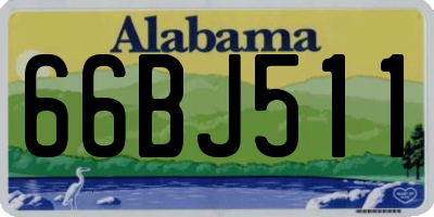 AL license plate 66BJ511