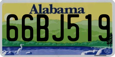 AL license plate 66BJ519