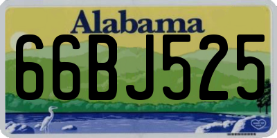 AL license plate 66BJ525