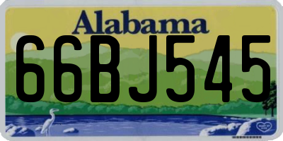 AL license plate 66BJ545