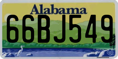 AL license plate 66BJ549