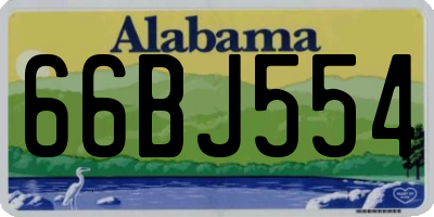 AL license plate 66BJ554