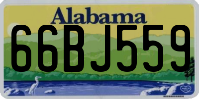 AL license plate 66BJ559