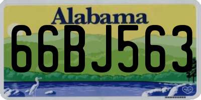 AL license plate 66BJ563