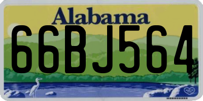 AL license plate 66BJ564