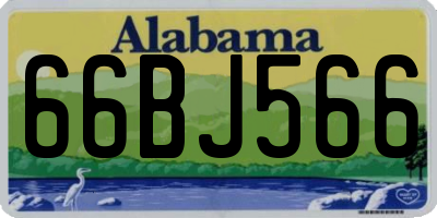 AL license plate 66BJ566