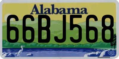 AL license plate 66BJ568