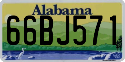 AL license plate 66BJ571