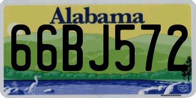 AL license plate 66BJ572