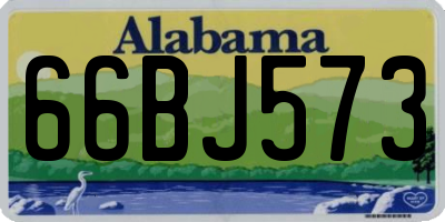 AL license plate 66BJ573