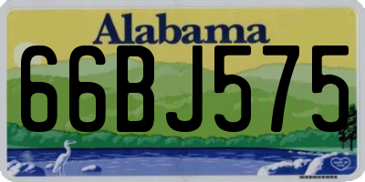 AL license plate 66BJ575