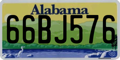 AL license plate 66BJ576