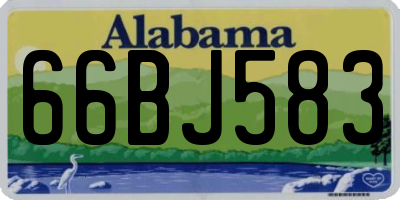 AL license plate 66BJ583