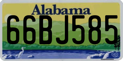 AL license plate 66BJ585